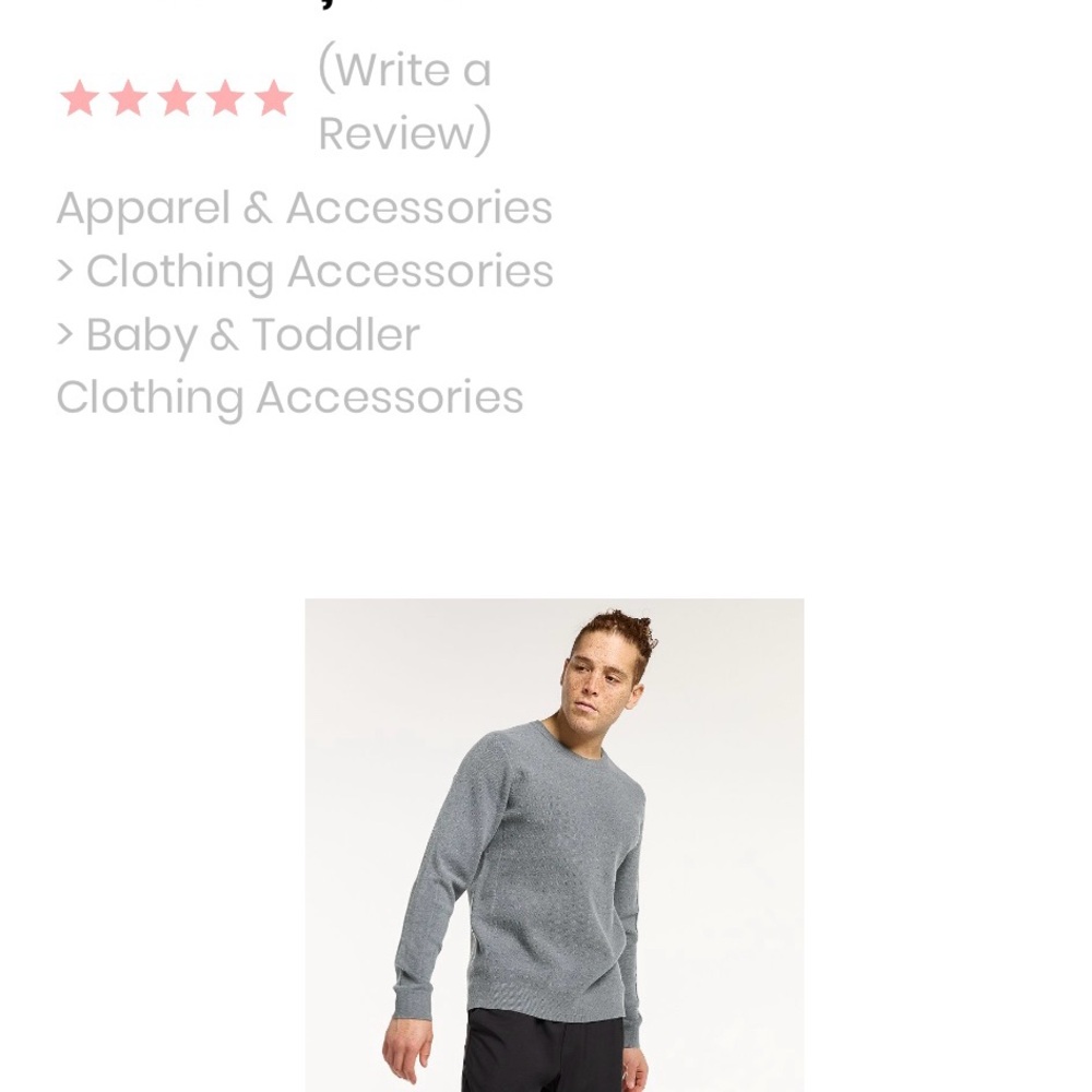 XXL men’s crewneck sweater, charcoal gray wall blend long sleeve nwt $60